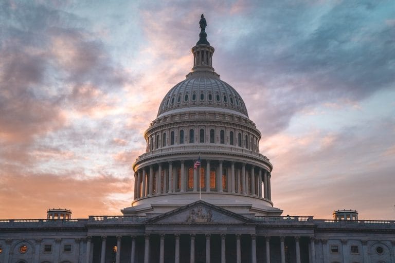 The U.S. Capitol building under overcast winter skies as Congress returns for its second session.